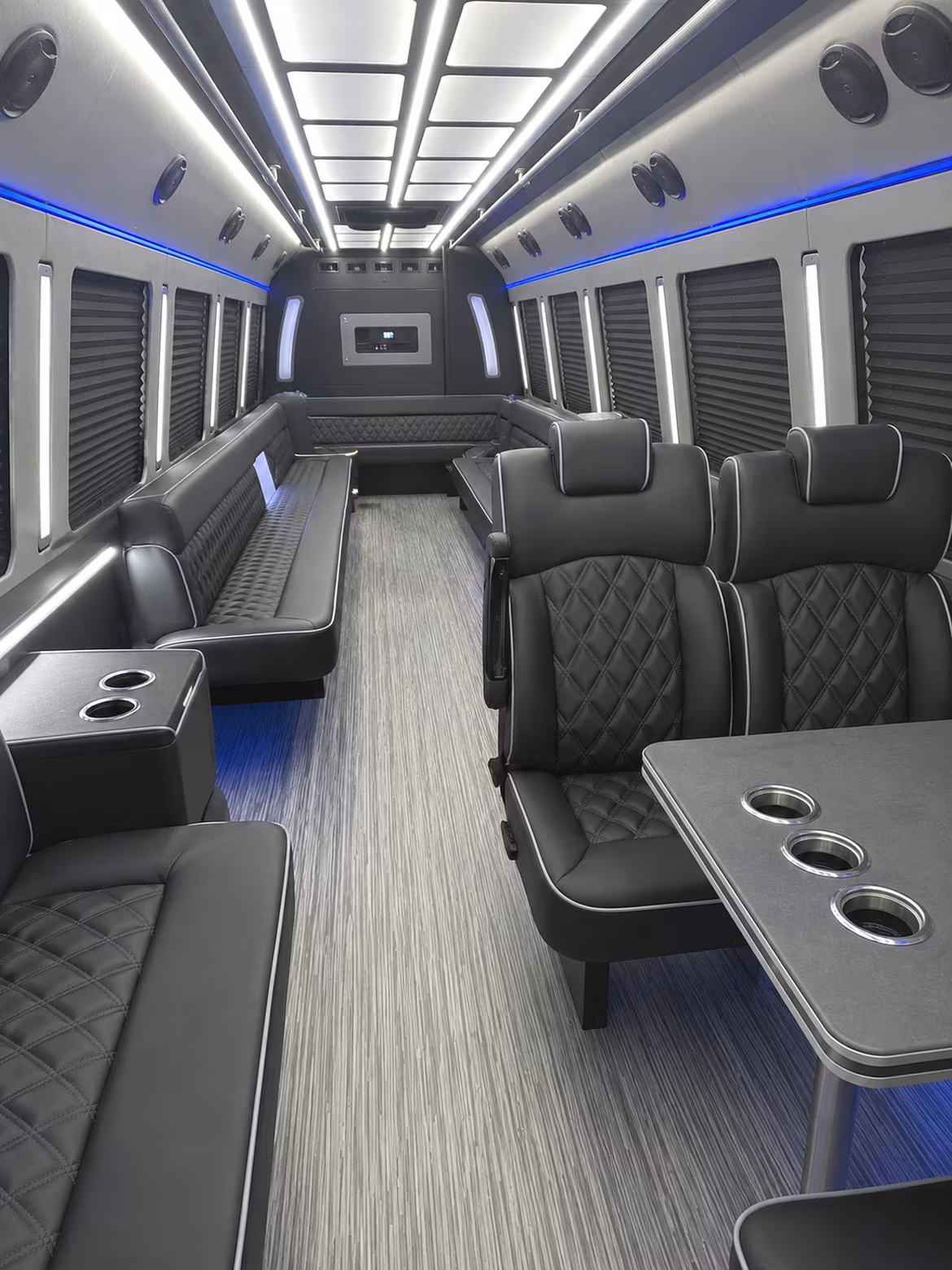 corvallis 25 passenger party bus inside