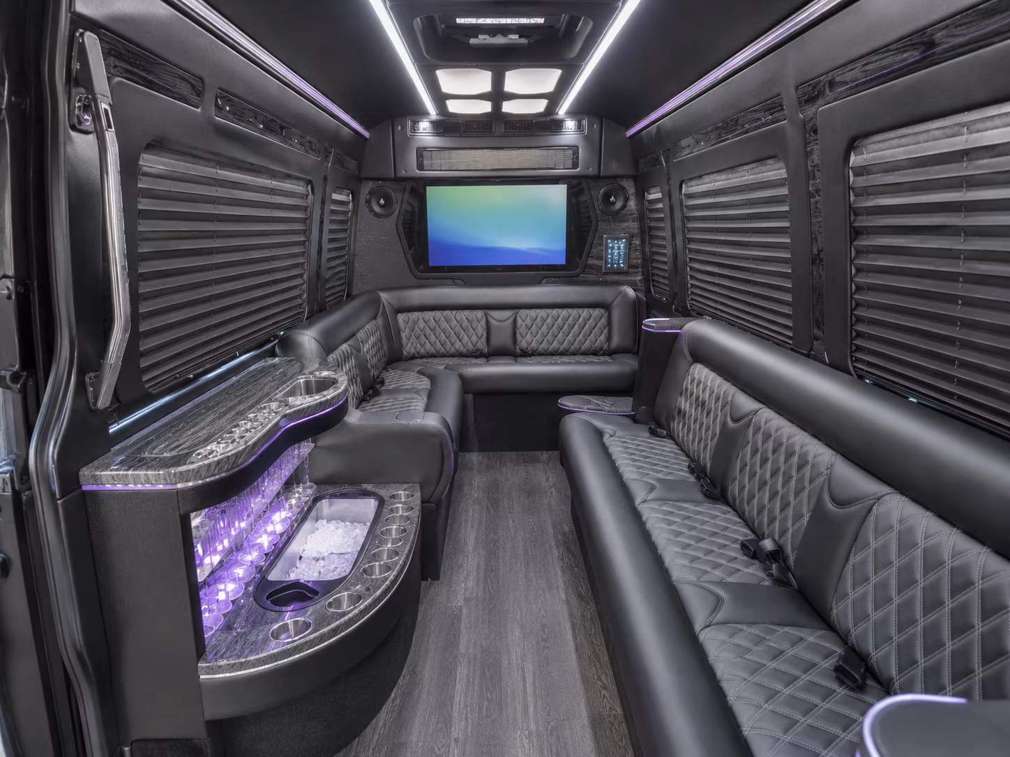corvallis 30 passenger party bus inside