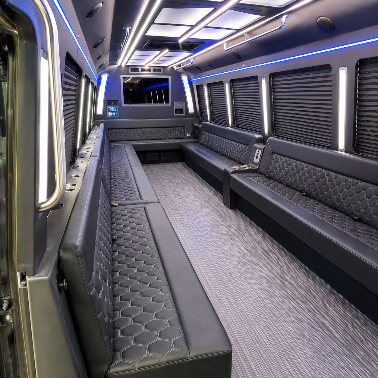 corvallis 40 passenger party bus interior