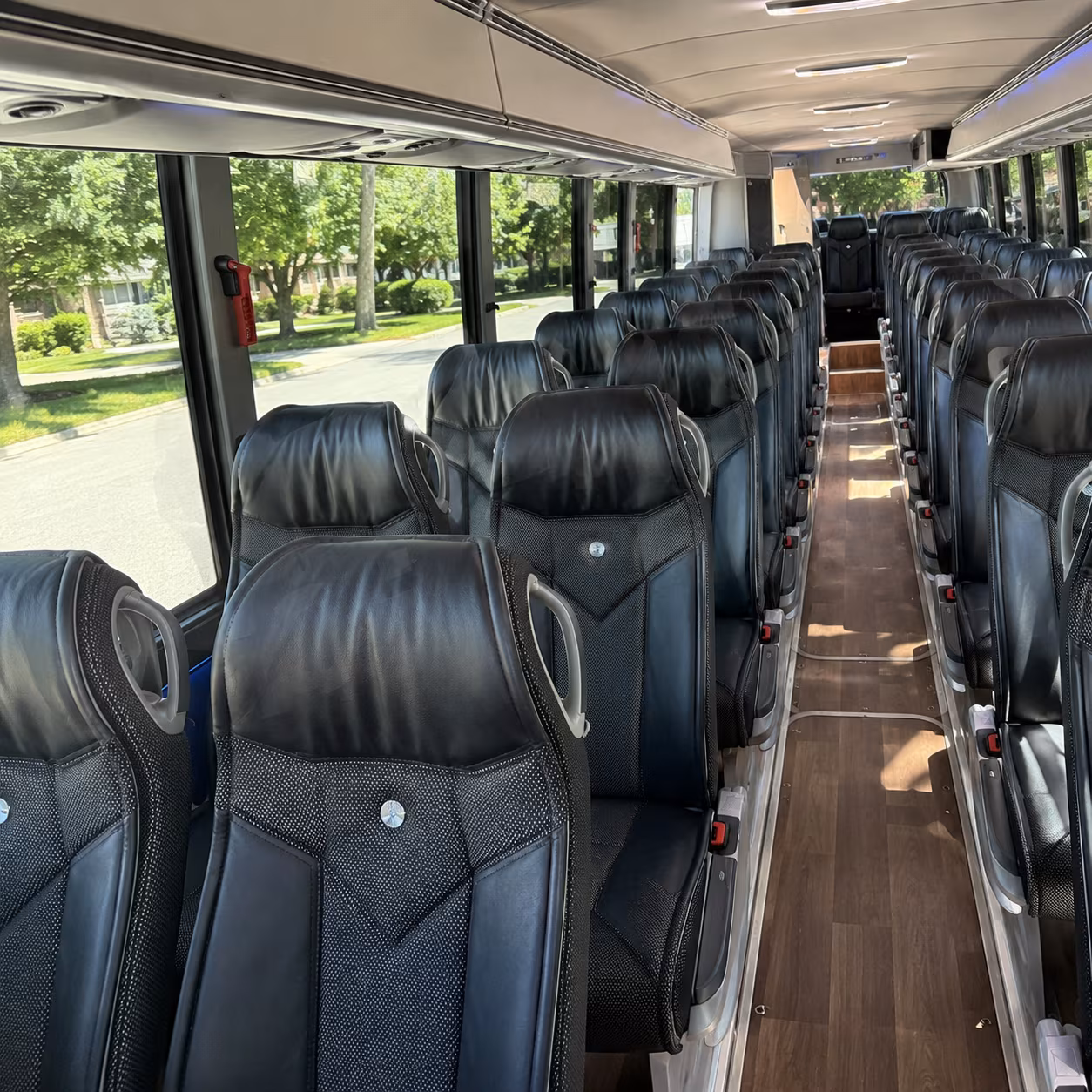 corvallis 56 passenger charter bus interior
