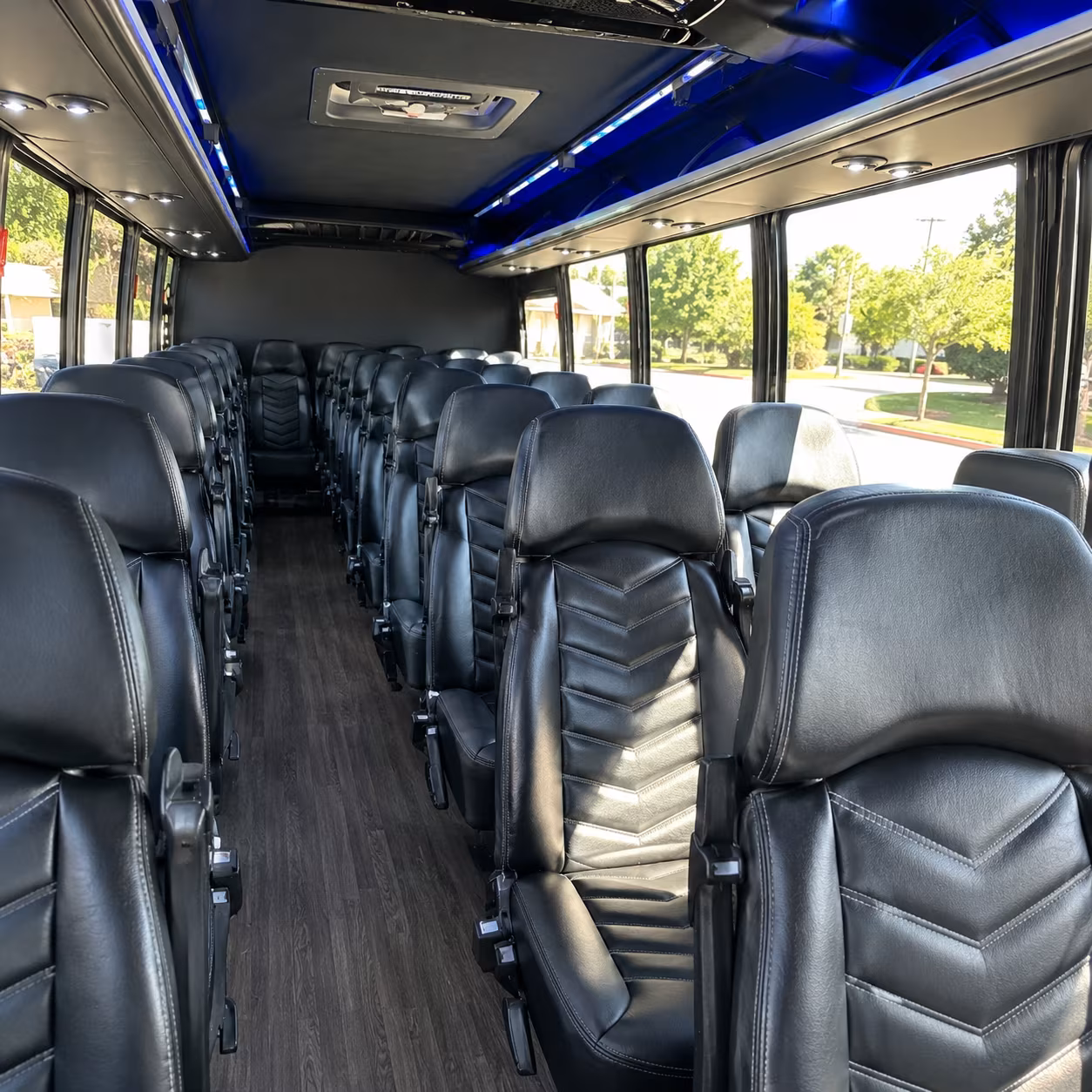 minibuses for small concert groups heading out in corvallis